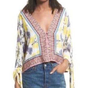Free people lemon tie top